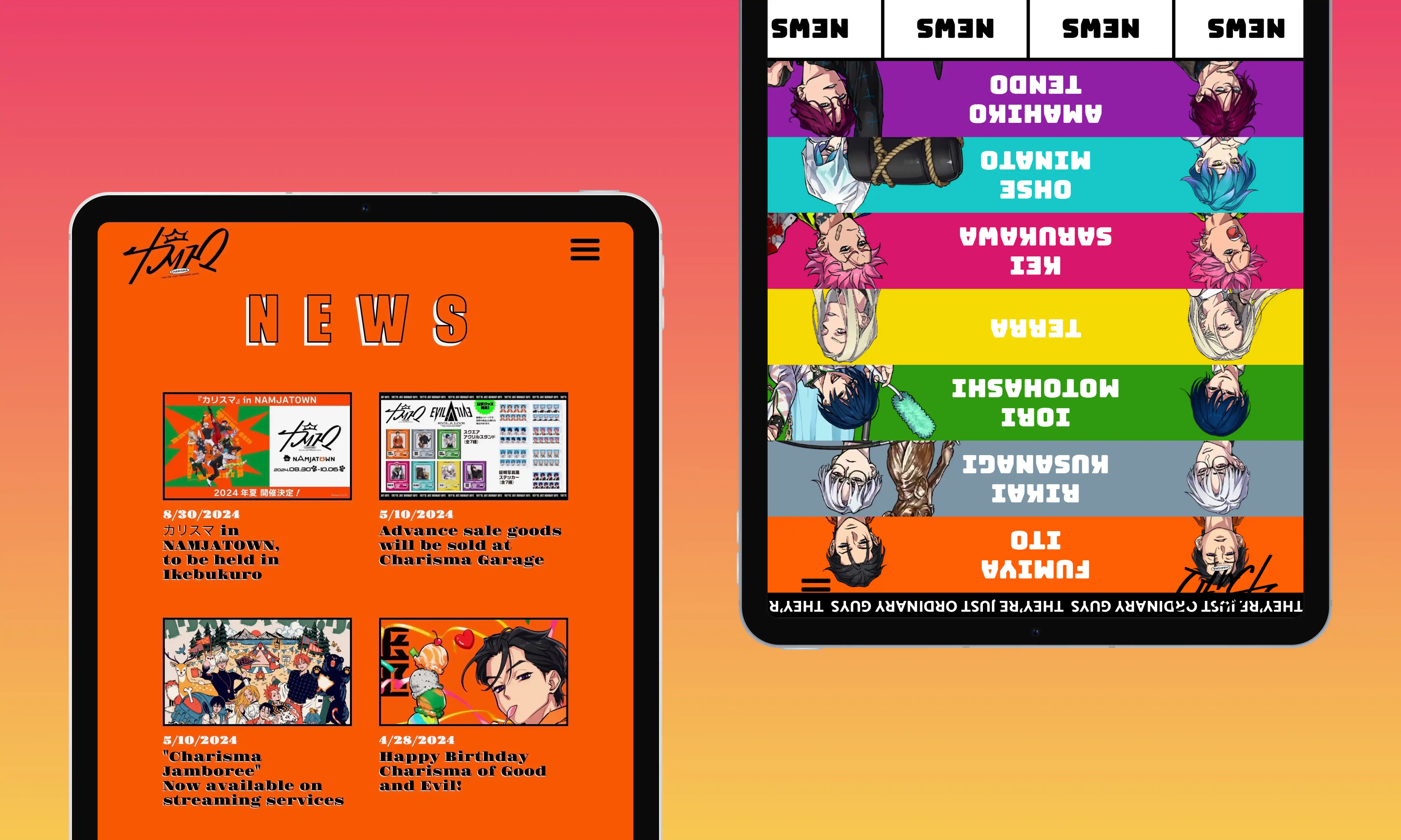 CRSM Tablet mock-up